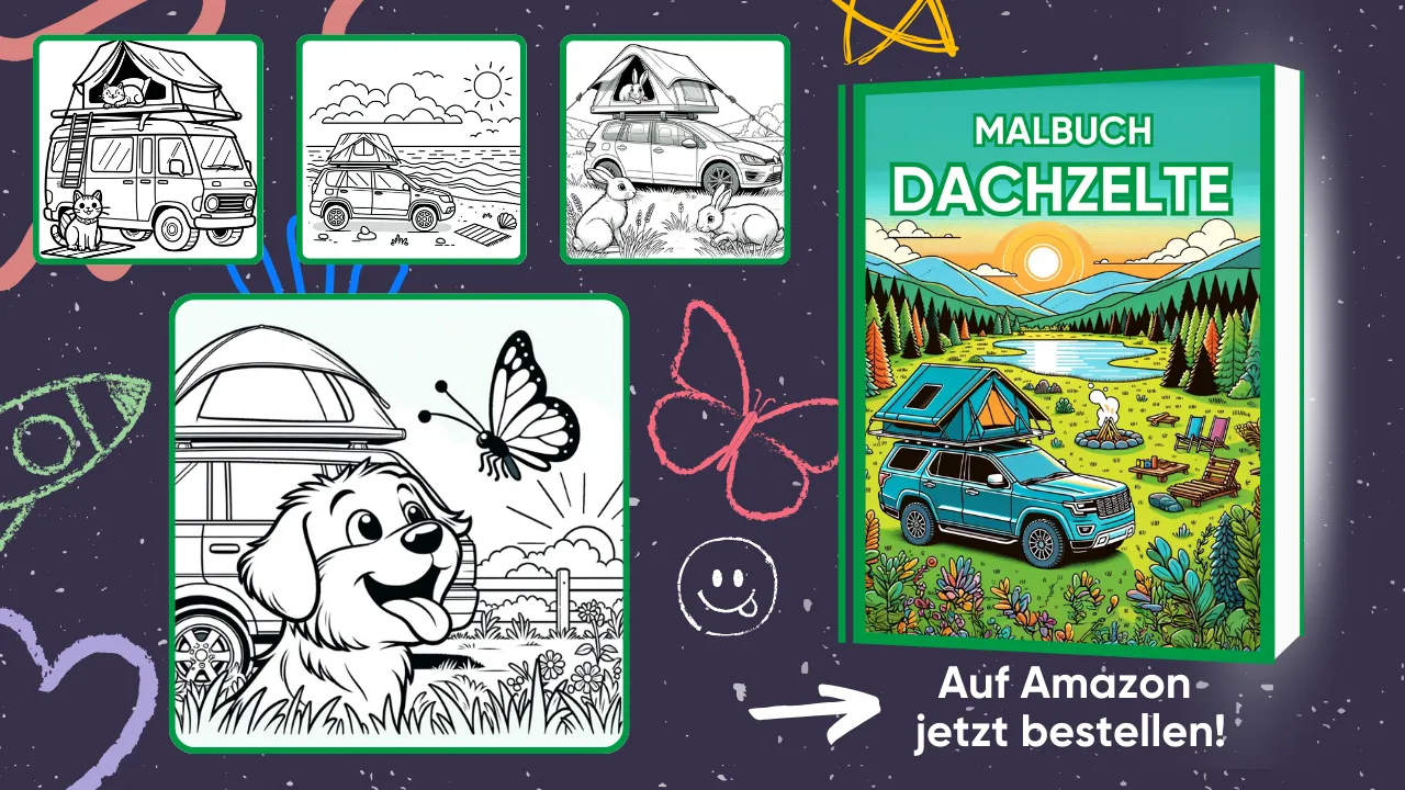 Malbuch Dachzelt