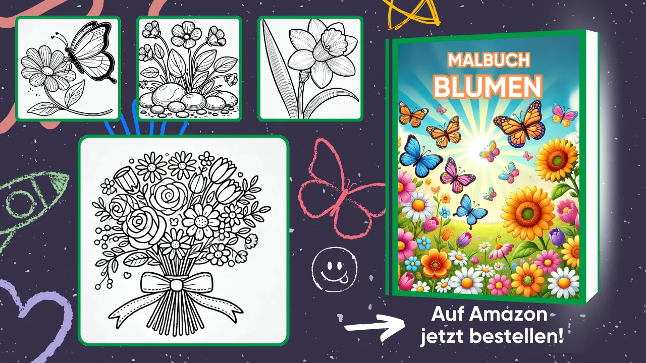 Malbuch Blumen