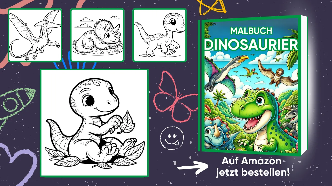 Malbuch Dinosauren